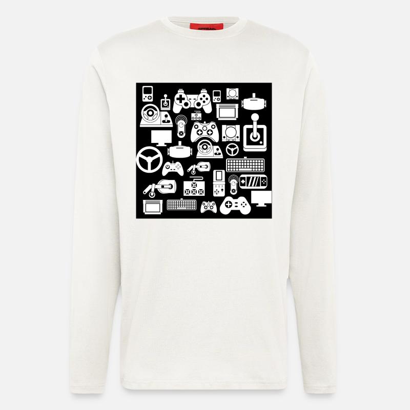 Gaming pattern - Longsleeve - made by SPREAD  - OFF WHITE