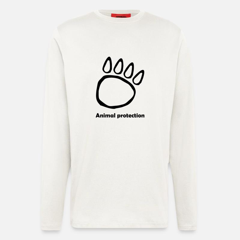 Tierschutz - Langarmshirt - made by SPREAD  - OFF WHITE