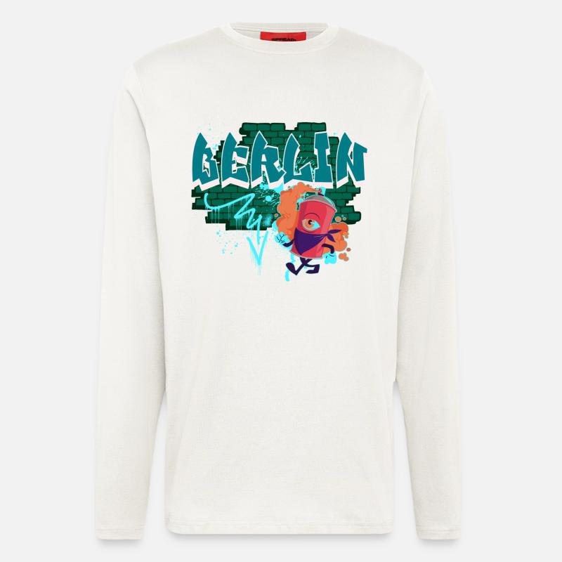 Berlin Graffiti - Langarmshirt - made by SPREAD  - OFF WHITE