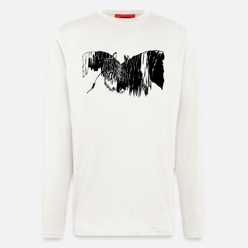 wunderschöne Tinker Reiten Pferde  - Langarmshirt - made by SPREAD  - OFF WHITE