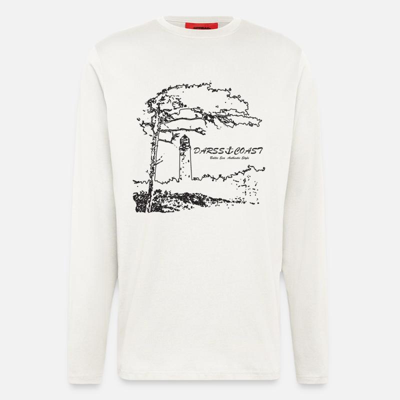 Darss Coast - Leuchtturm Ostsee - Langarmshirt - made by SPREAD  - OFF WHITE