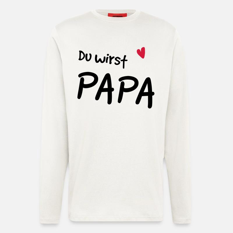 Du wirst Papa - Langarmshirt - made by SPREAD  - OFF WHITE