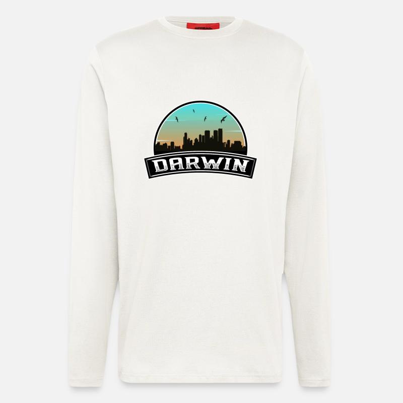 Darwin Australia Skyline Australian Souvenir - Longsleeve - made by SPREAD - OFF WHITE