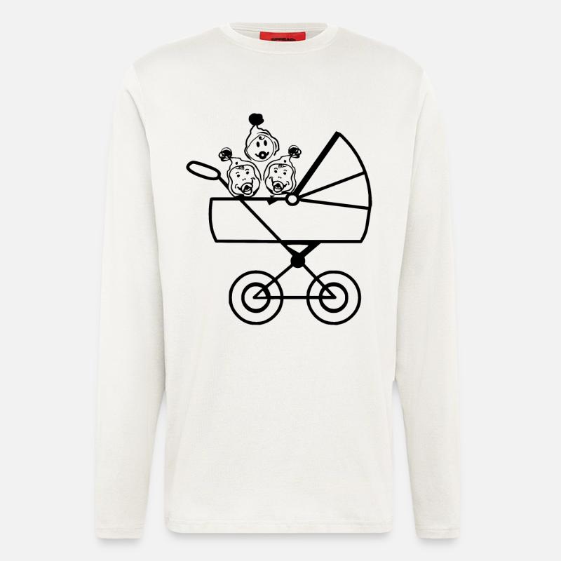 Drillinge Kinderschar Babys - Langarmshirt - made by SPREAD  - OFF WHITE