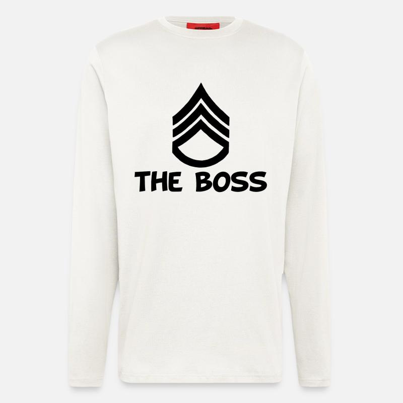 Der (schwarze) Chef - Langarmshirt - made by SPREAD  - OFF WHITE