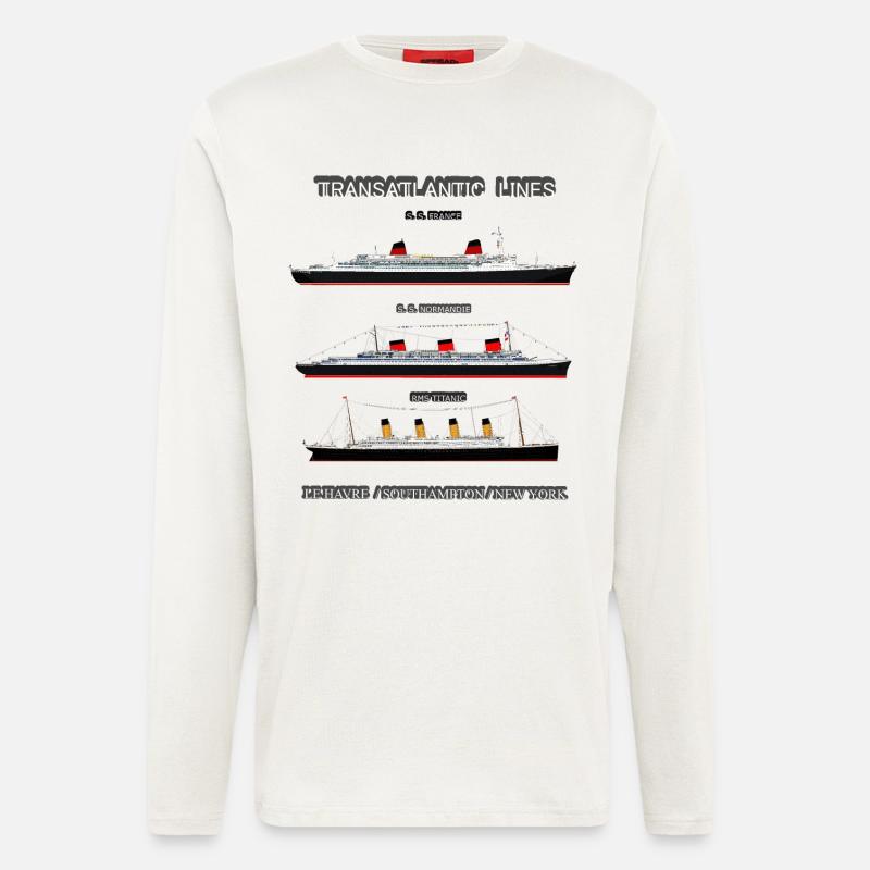 TRANSATLANTIC LINES Louis RUNEMBERG © Adagp - Langarmshirt - made by SPREAD - OFF WHITE