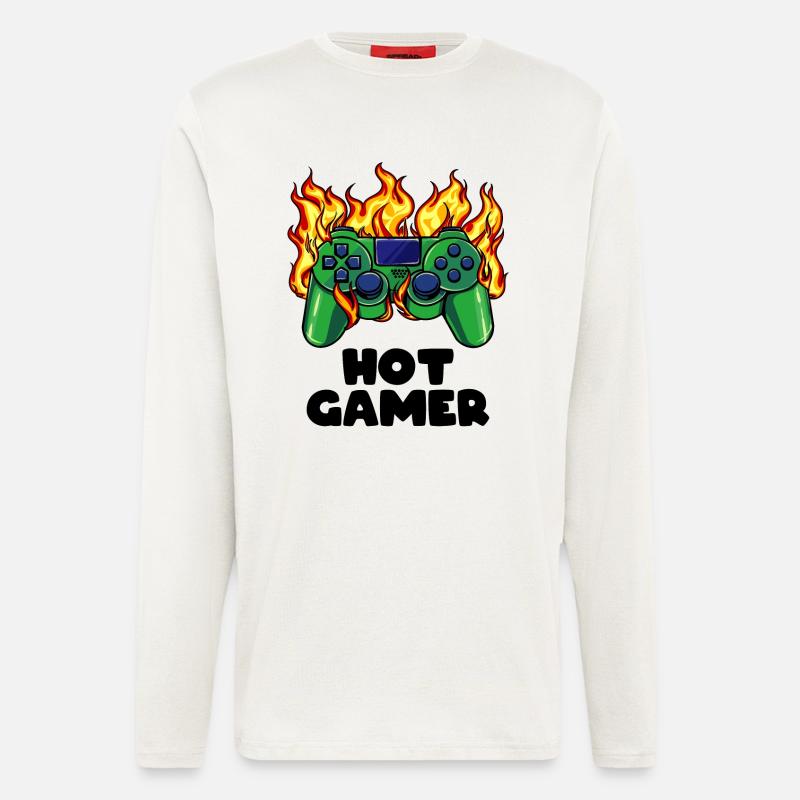Gamer Gambler Video Player Games Controller - Longsleeve - made by SPREAD  - OFF WHITE
