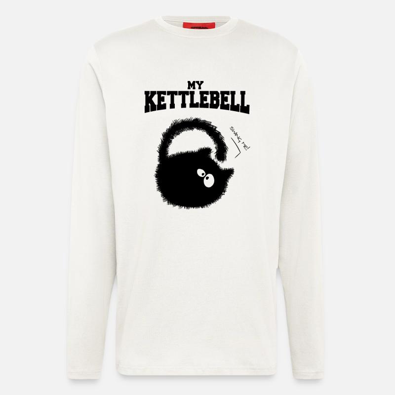 Meine Kettlebell oder Kitte .. Glocke. - Langarmshirt - made by SPREAD  - OFF WHITE