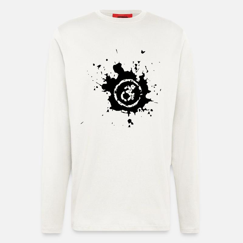 Rollstuhl-Spritzer, Farbspritzer Rollstuhl-Design* - Langarmshirt - made by SPREAD  - OFF WHITE