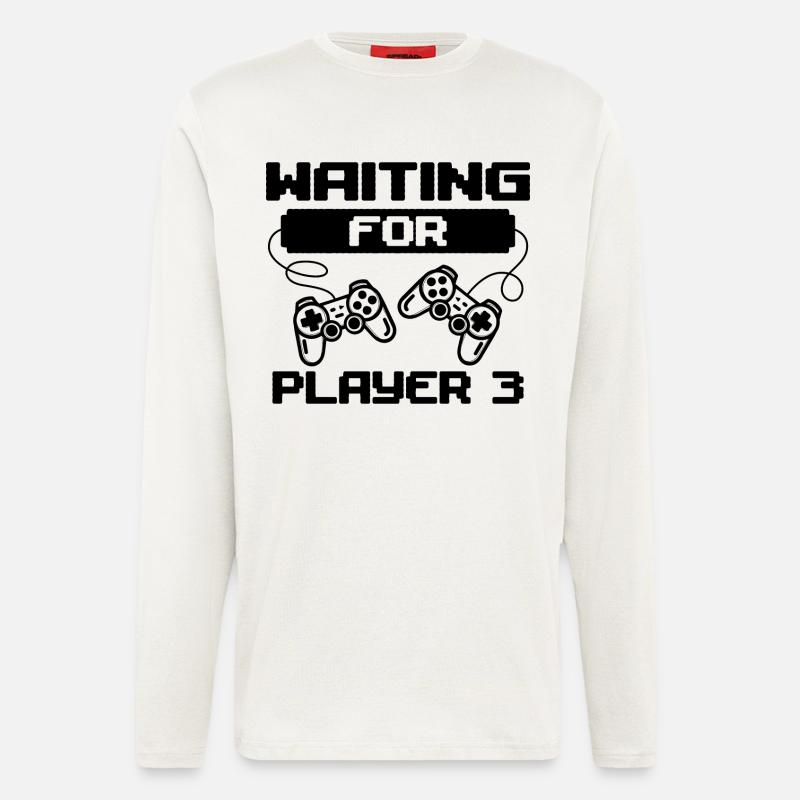 Gamer Zocker Schwanger Controller Statement - Langarmshirt - made by SPREAD  - OFF WHITE