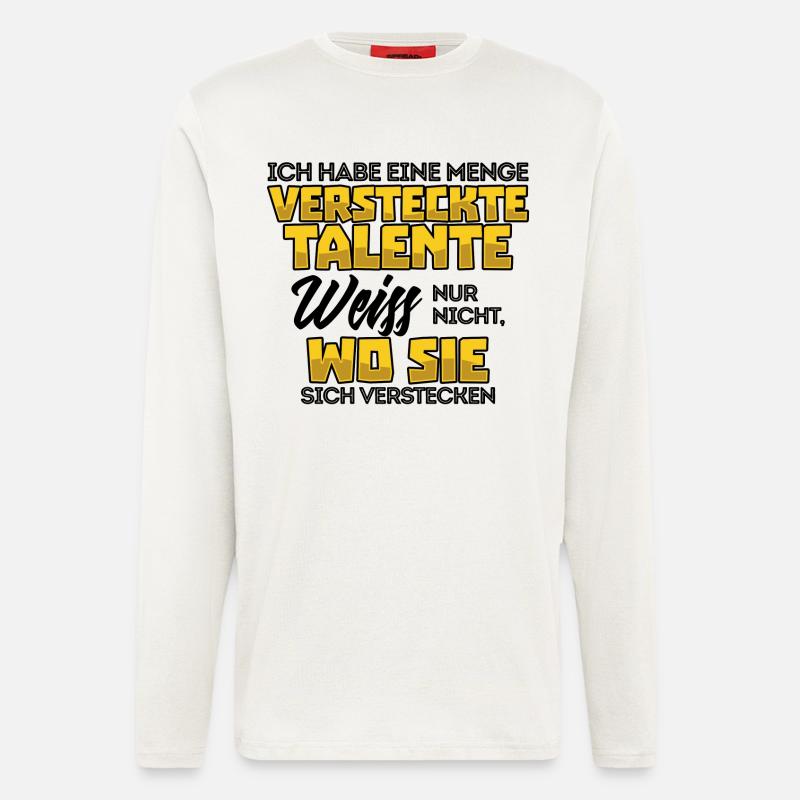 Lustig Witz Cool Statement - Langarmshirt - made by SPREAD  - OFF WHITE