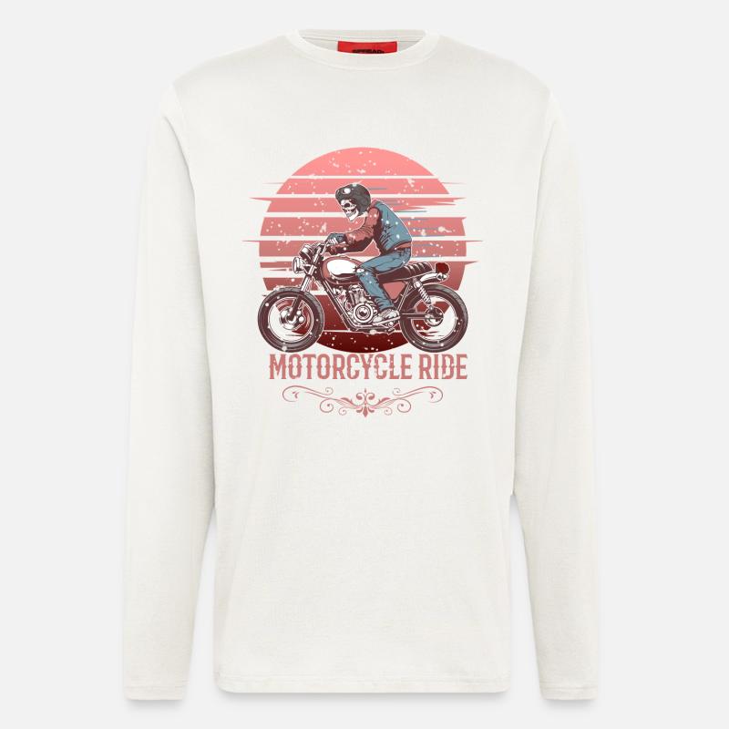 Motorradfahrer - Langarmshirt - made by SPREAD  - OFF WHITE