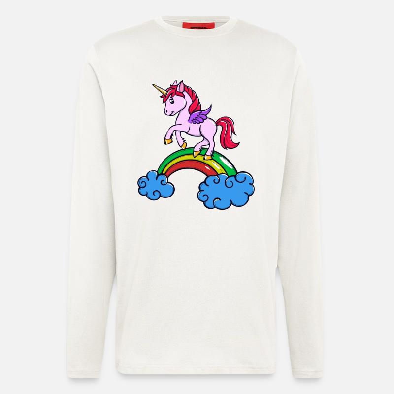 Tier Einhorn - Langarmshirt - made by SPREAD  - OFF WHITE