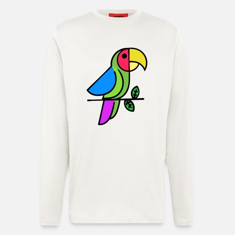 Natur Vogel Tiere - Langarmshirt - made by SPREAD  - OFF WHITE