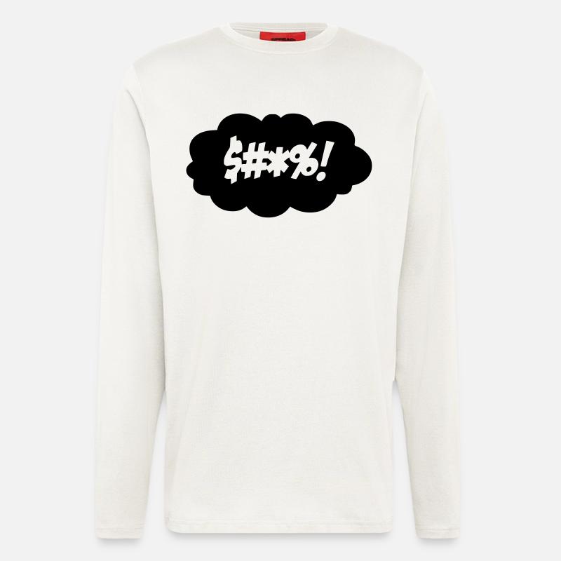 A curse in a thinking cloud $#*%! * - Longsleeve - made by SPREAD  - OFF WHITE