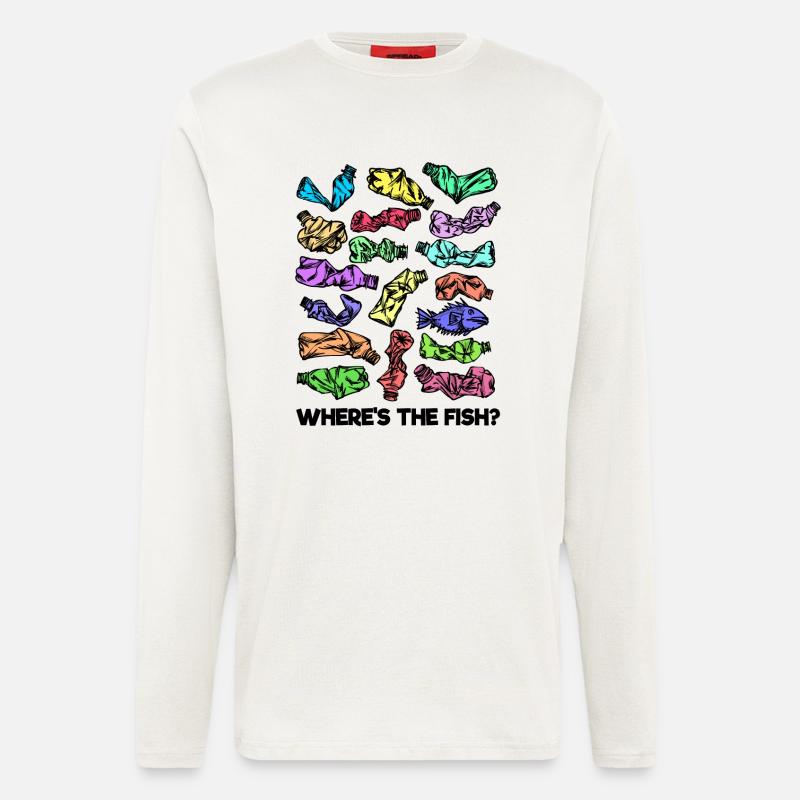 Umweltschäden Statement Umwelt Erde - Langarmshirt - made by SPREAD  - OFF WHITE