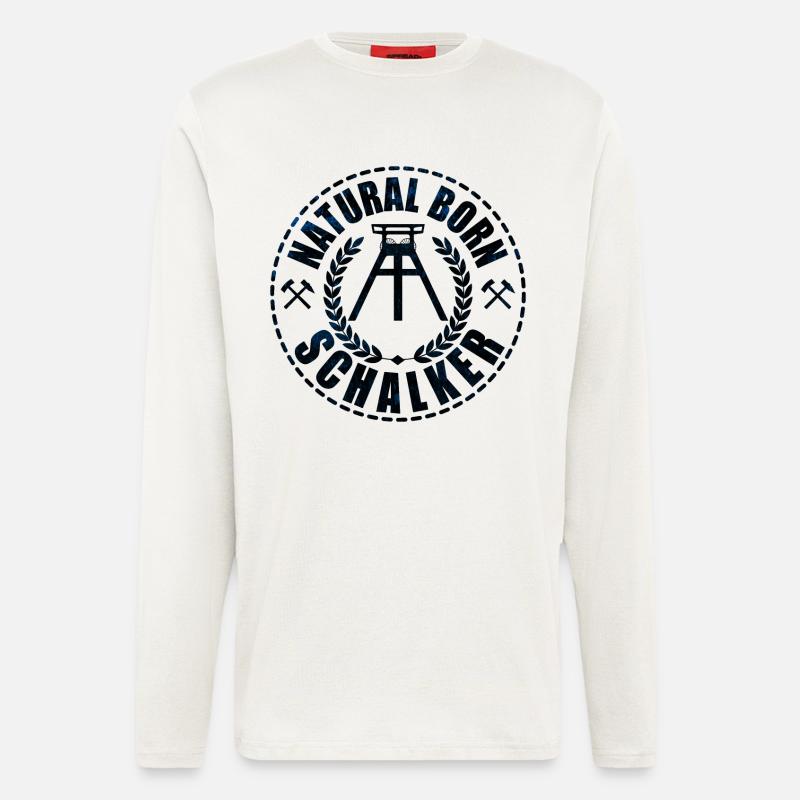 Natural Born Schalker | Schalke Geschenkidee - Langarmshirt - made by SPREAD  - OFF WHITE