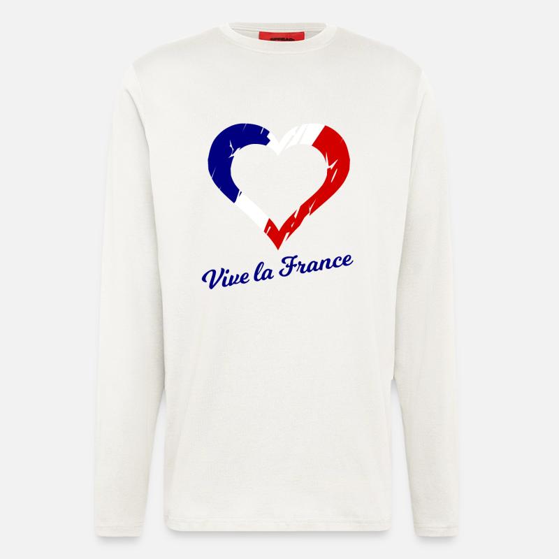 Es lebe Frankreich - Langarmshirt - made by SPREAD - OFF WHITE