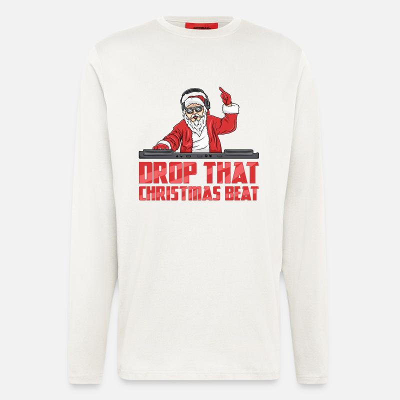DJ Santa - Langarmshirt - made by SPREAD  - OFF WHITE