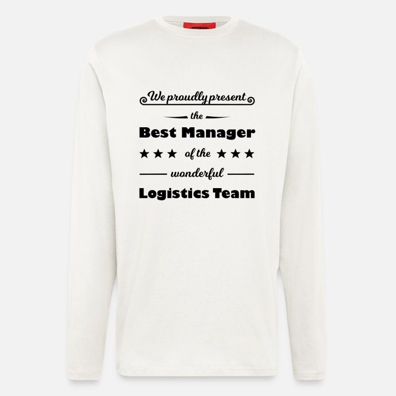 Le meilleur responsable logistique - Manches longues bio décontracté fabriqué en UE - OFF WHITE