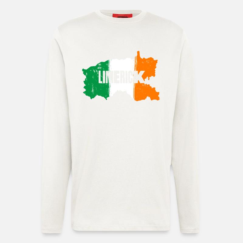 Limerick Ireland Flag | County Outline Map - Longsleeve - made by SPREAD  - OFF WHITE