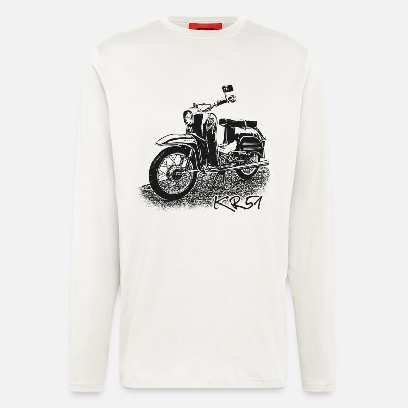 SIMSON Schwalbe KR51 - Langarmshirt - made by SPREAD  - OFF WHITE
