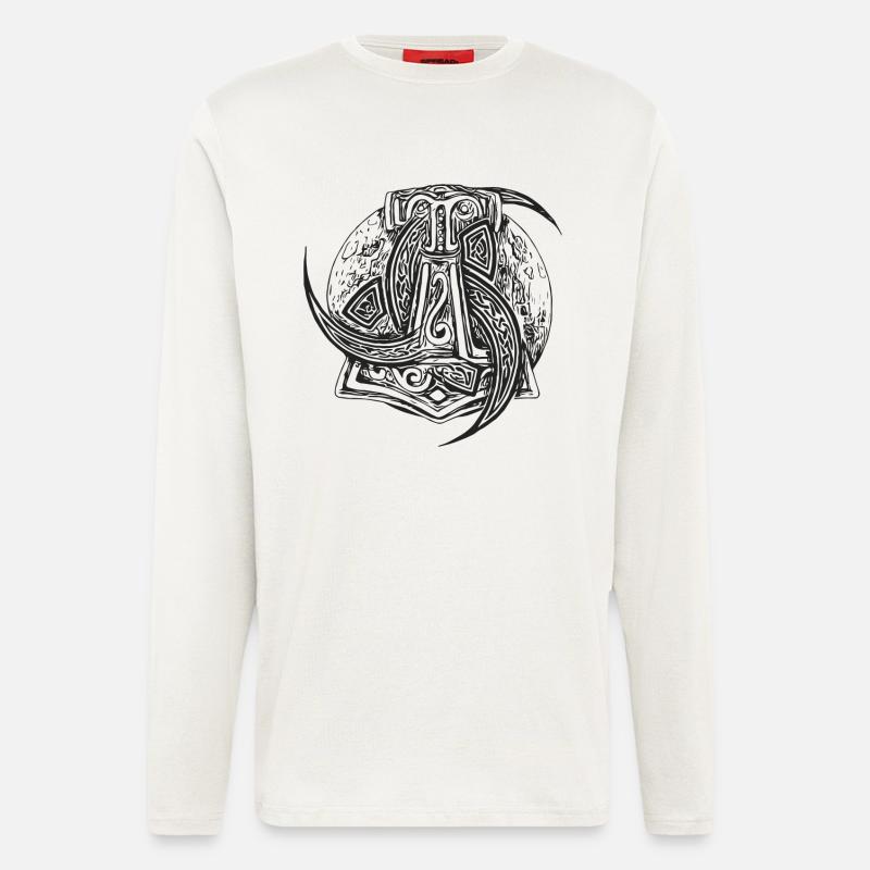 Thorhammer Compass Moon - Longsleeve - made by SPREAD  - OFF WHITE