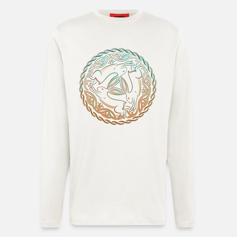 Three Rabbits Three Picture Easter - Longsleeve - made by SPREAD  - OFF WHITE