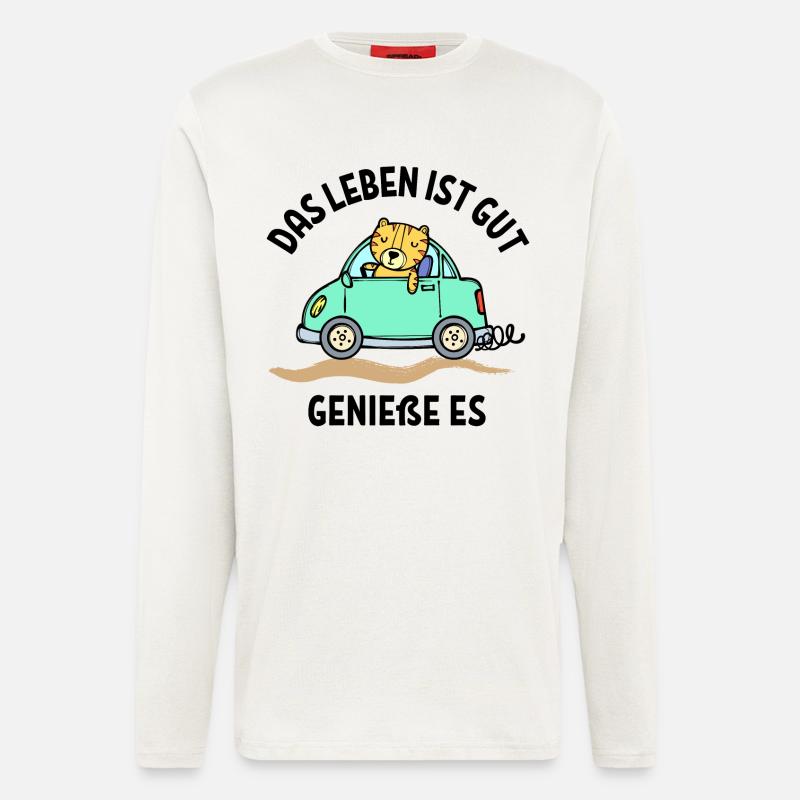 Auto Statement Autofahren Autofahrer Wagen - Langarmshirt - made by SPREAD  - OFF WHITE