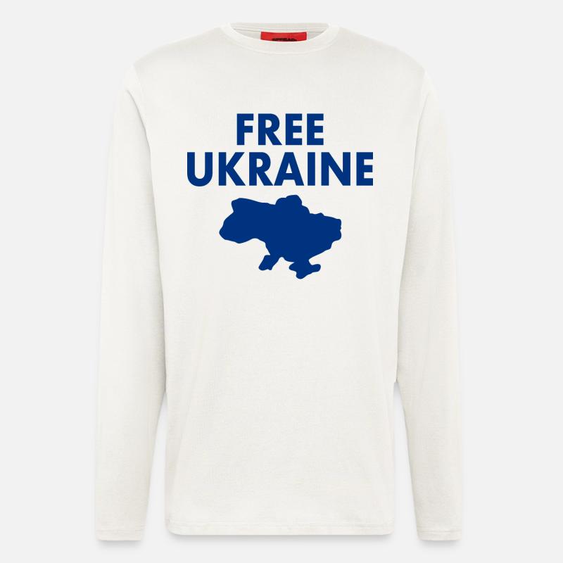Free ukraine - Langarmshirt - made by SPREAD  - OFF WHITE