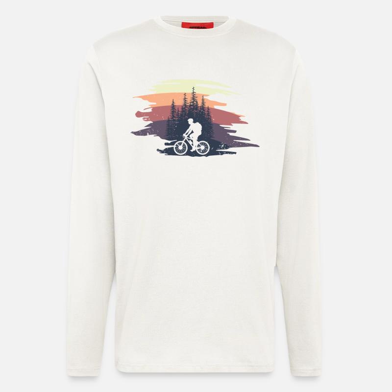 Mountainker im Wald - Langarmshirt - made by SPREAD  - OFF WHITE
