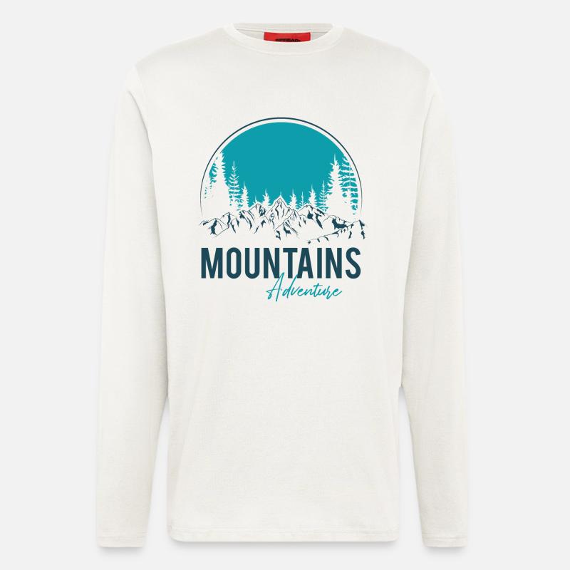 Mountains Adventure - Langarmshirt - made by SPREAD  - OFF WHITE