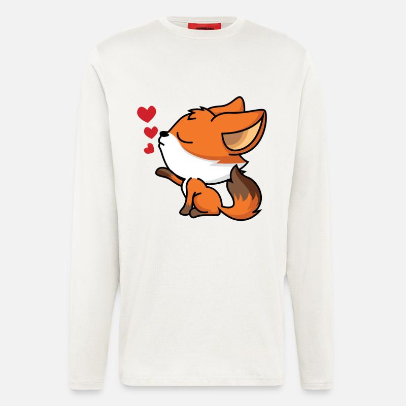 Heart Fox - Longsleeve - made by SPREAD  - OFF WHITE
