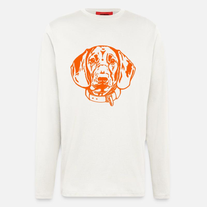BGS Portrait - orange - Langarmshirt - made by SPREAD  - OFF WHITE