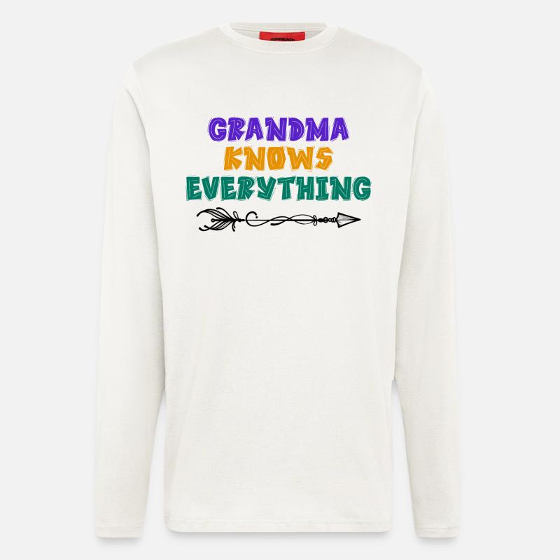 Alte Frau Cool Statement Großmutter Oma Seniorin - Langarmshirt - made by SPREAD  - OFF WHITE