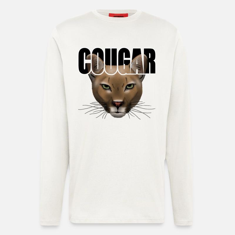 Cougar script R6Z - Manches longues bio décontracté fabriqué en UE - OFF WHITE