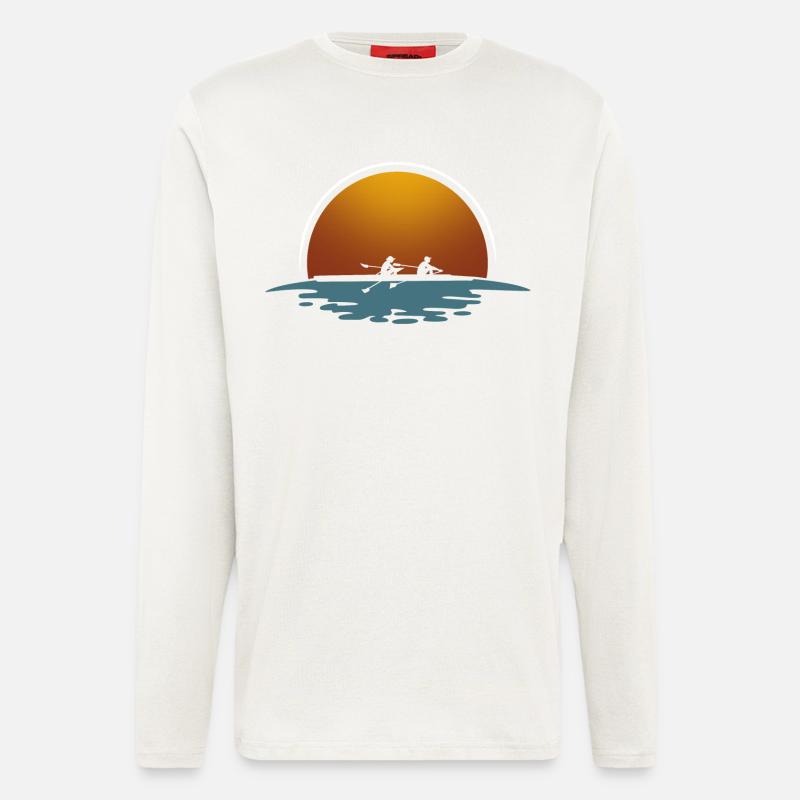 Rudern Ruderer Ruderboot - Langarmshirt - made by SPREAD  - OFF WHITE