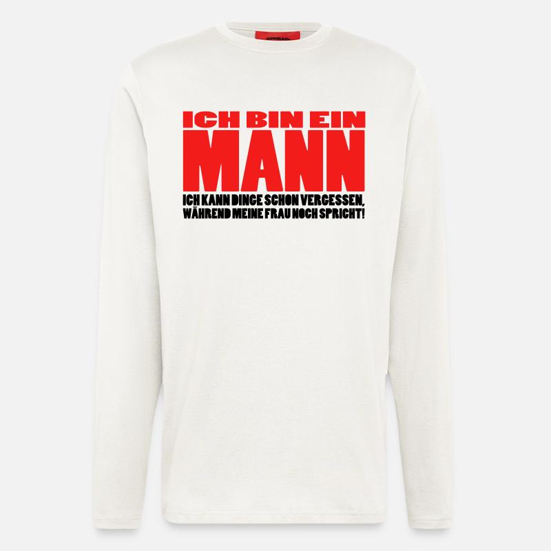 mann spruch witzig männer ehemann ehe - Langarmshirt - made by SPREAD  - OFF WHITE