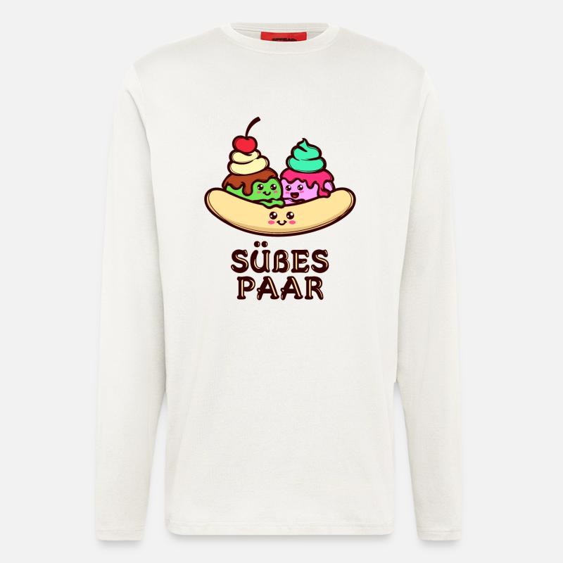 Nachspeise Süßigkeiten Naschen Backen Statement - Langarmshirt - made by SPREAD  - OFF WHITE