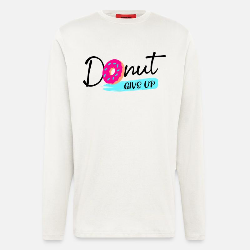 Donut Süßigkeiten Statement Naschen Lecker - Langarmshirt - made by SPREAD  - OFF WHITE