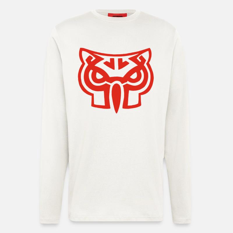 Roter Eulenkopf - Langarmshirt - made by SPREAD  - OFF WHITE