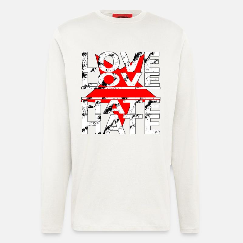 love love hate hate - Langarmshirt - made by SPREAD  - OFF WHITE