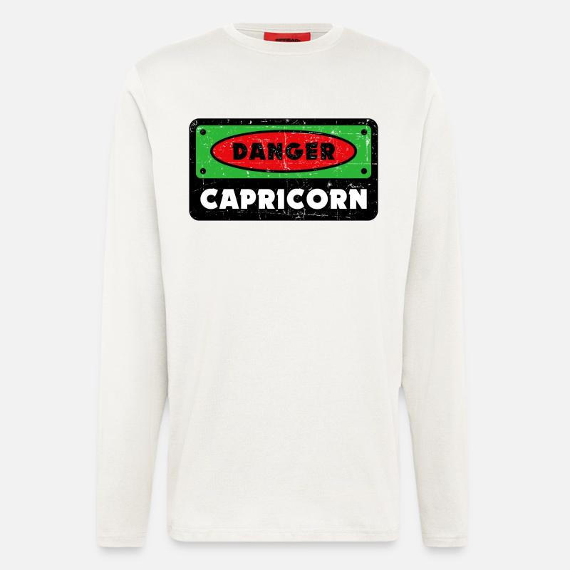 Cool Tierkreiszeichen Steinbock Statement Horoskop - Langarmshirt - made by SPREAD  - OFF WHITE