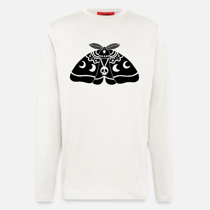 Schwarze Motte - Langarmshirt - made by SPREAD  - OFF WHITE
