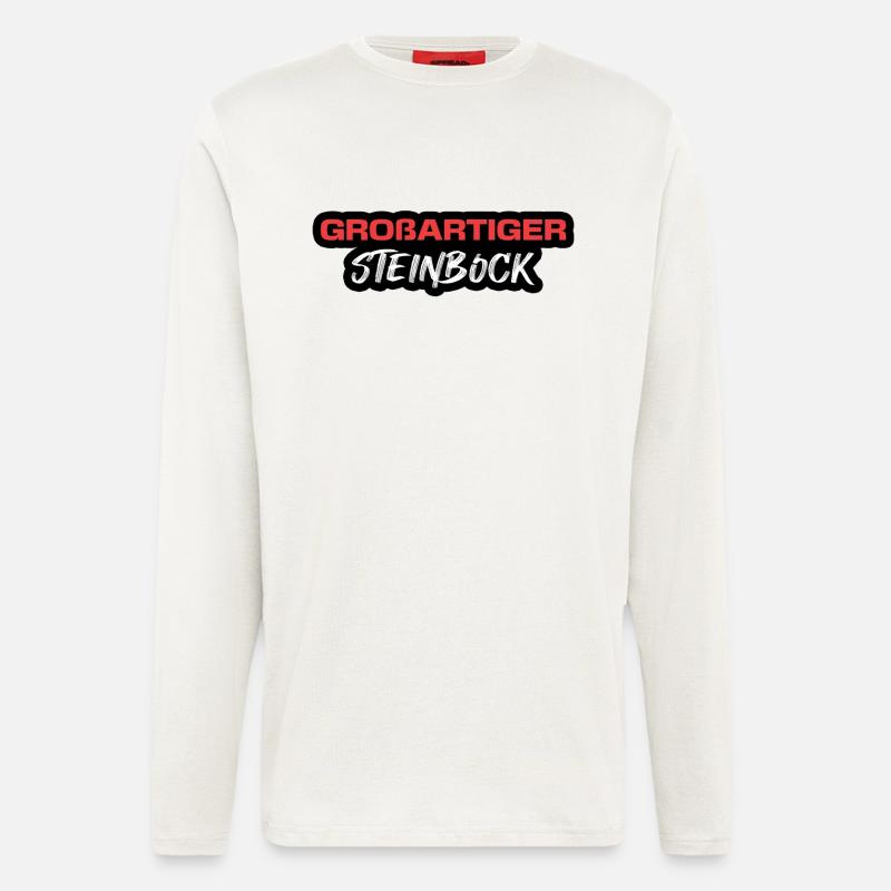Tierkreis Horoskop Steinbock Statement Astrologie - Langarmshirt - made by SPREAD  - OFF WHITE