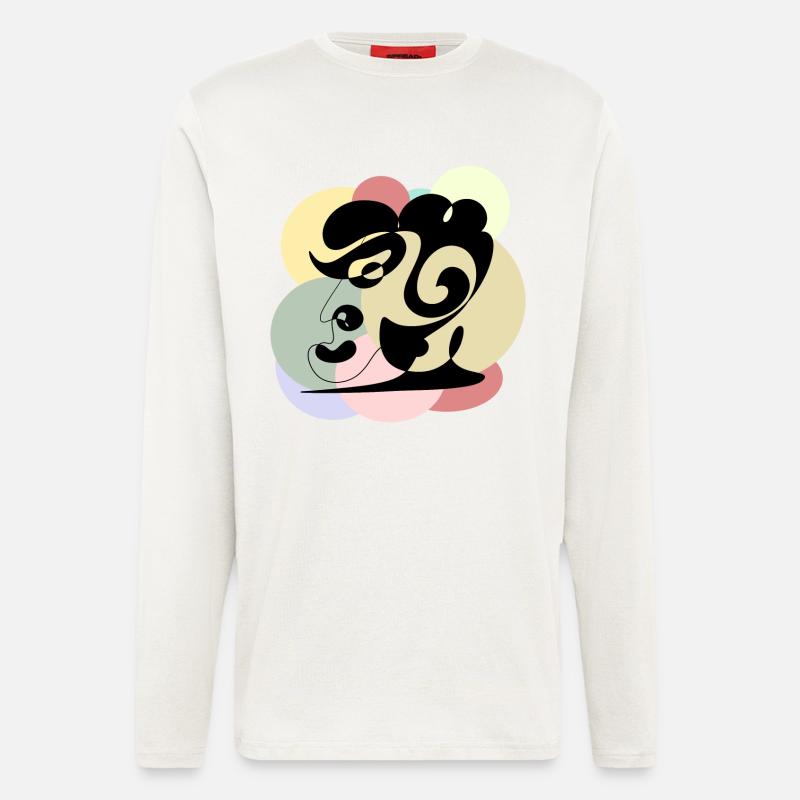 Line drawing man - Longsleeve - made by SPREAD - OFF WHITE