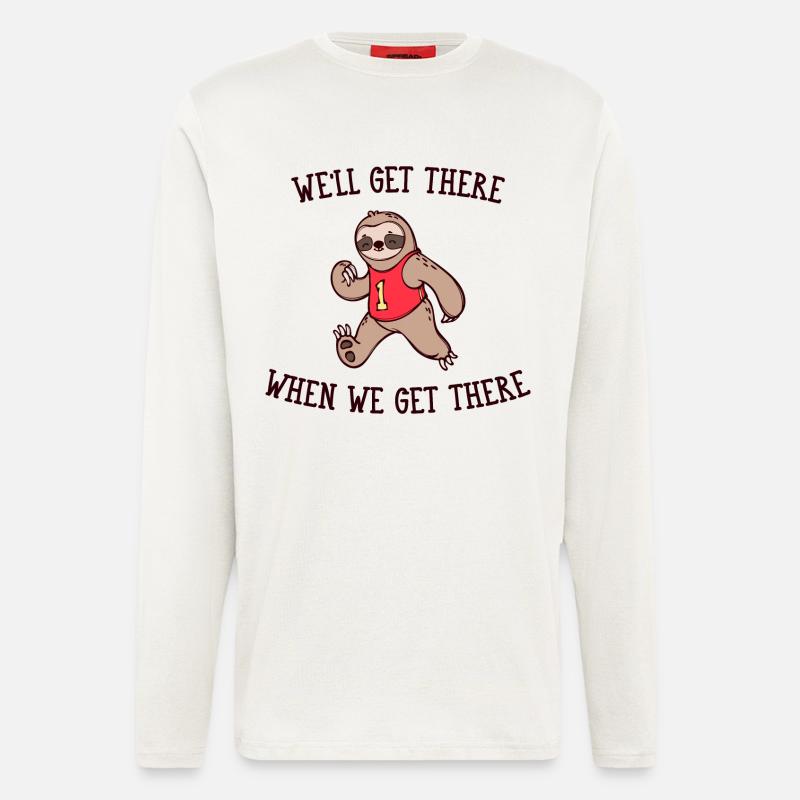 Snail's Pace Animal Sloth Statement Slow - Longsleeve - made by SPREAD  - OFF WHITE