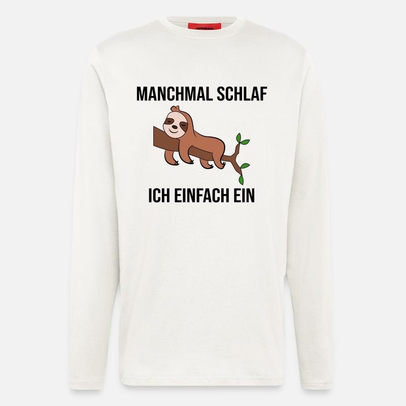 Schlafen Säugetier Dschungel Faultier Statement - Langarmshirt - made by SPREAD  - OFF WHITE