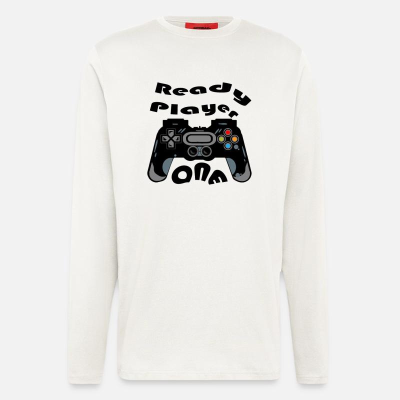 Retro Controller Silhouette - Longsleeve - made by SPREAD  - OFF WHITE