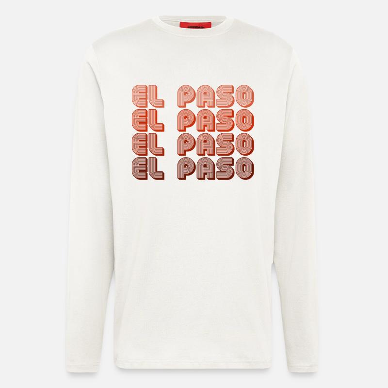 El Paso Gradient Retro Muster - Langarmshirt - made by SPREAD  - OFF WHITE